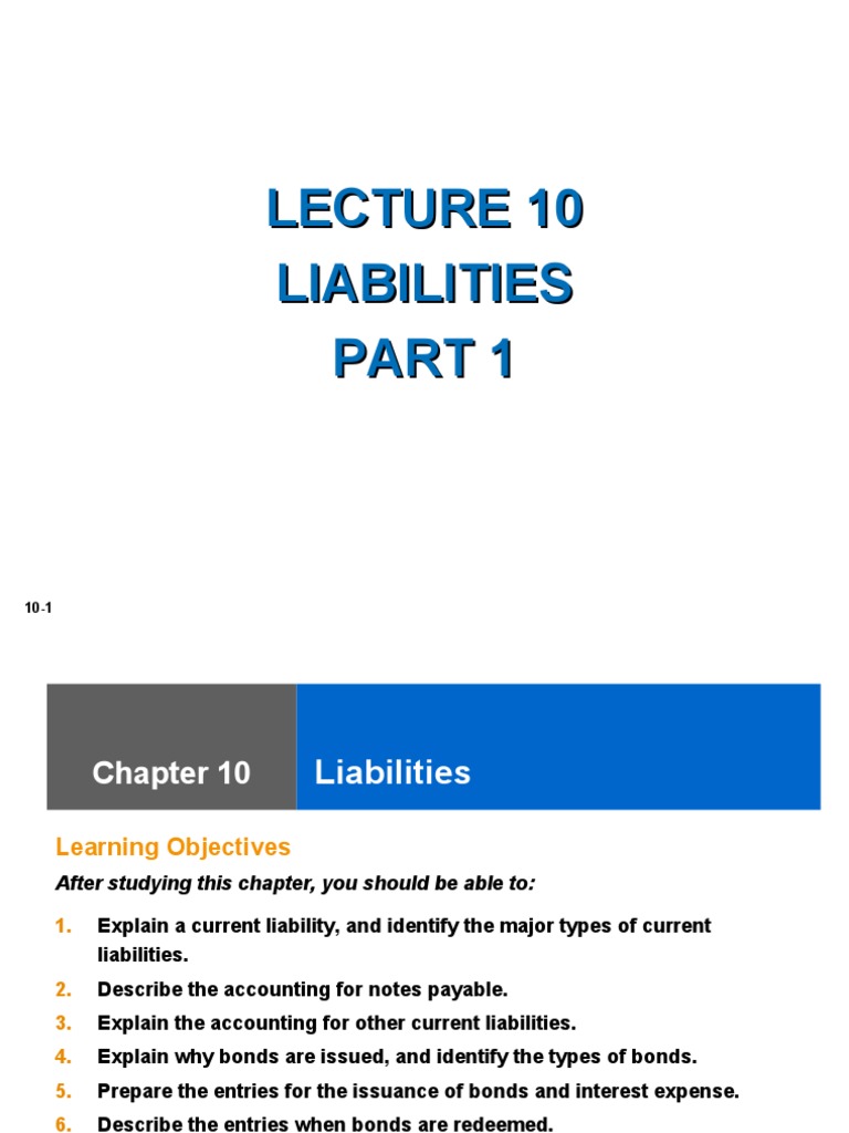 Understanding Liabilities in Accounting | PDF | Bonds (Finance) | Book ...