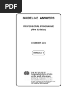 Guideline Answers: Professional Programme (New Syllabus)