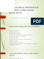 Algunas Ideas Orientadoras para Leer y Seleccionar Textos