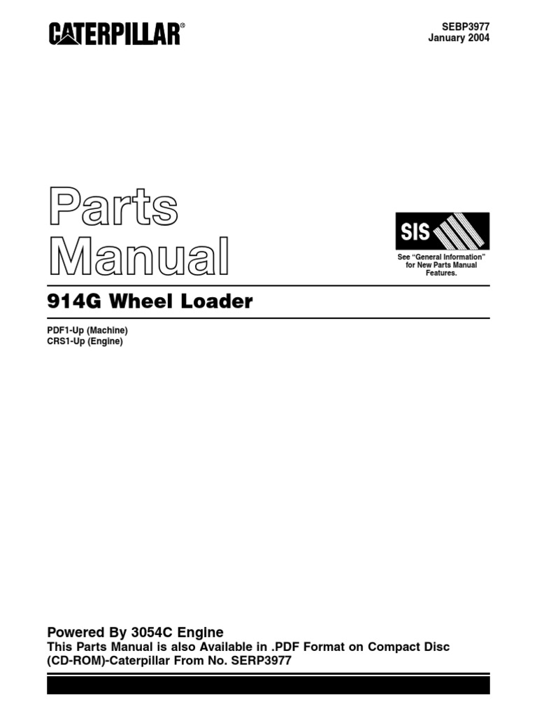 Caterpillar 914G Parts Manual, PDF, Disco compacto