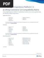 Liferay DXP 7.3 Compatibility Matrix