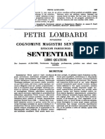 1095-1160 Petrus Lombardus, Sententiarum Libri Quatuor, MLT