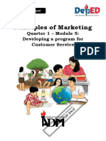 Principles of Marketing: Quarter 1 - Module 5: Developing A Program For Customer Service