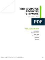 Not A Chance Ebook SC Stephens: Table of Content