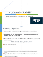 Community Rai-Hc: Annual Compulsory Education For Supportive Living Rn/Lpns and Hcas
