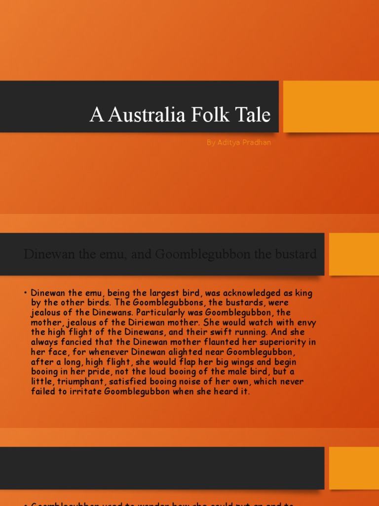 A Australia Folk Tale PDF Birds Paravians