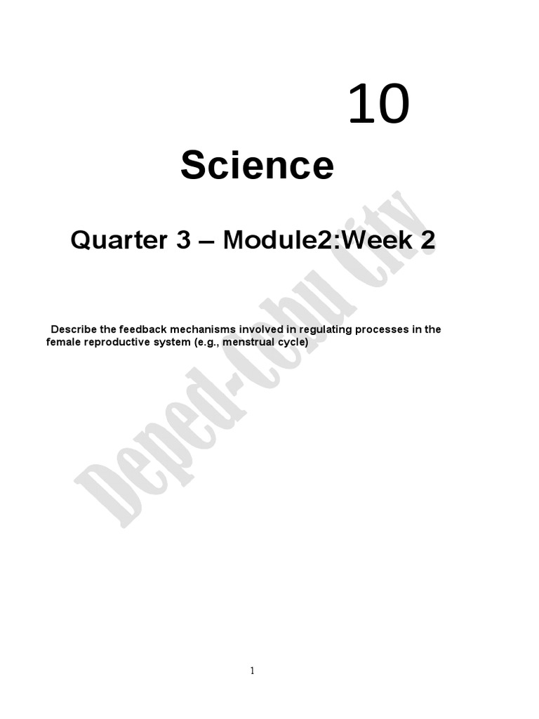 Science: Quarter 3 - Module2:Week 2 | Download Free PDF | Menstrual ...