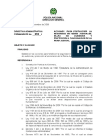 Directiva Administrativa Permanente No 019 DIPON-DIPRO Del 131108 ACCIONES PARA FORTALECER EL SERVICIO DE SEGURIDAD EN LA RA