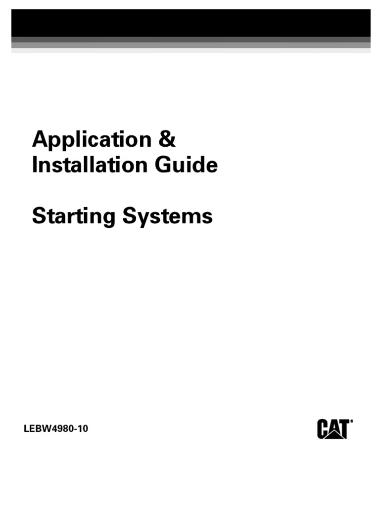 Application & Installation Guide Starting Systems: LEBW4980-10 | PDF ...