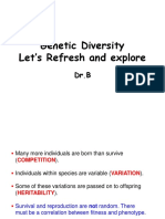 Genetic Diversity and Evolution