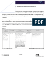 The Pediatric Evaluation of Disability Inventory (PEDI) : August 2015