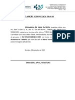 Declaração de Desistência Da Ação