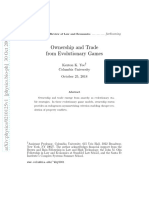 Ownership and Trade From Evolutionary Games: Kenton K. Yee Columbia University October 25, 2018