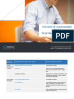 Checklist of Recommended ITIL Documents for Processes and Functions En