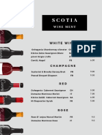 Scotia: Wine Menu