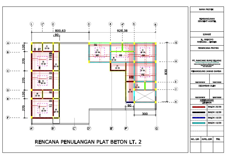 Rencana Plat Beton LT 2 | PDF