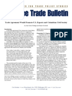 Trade Agreement Would Promote US Exports and Colombian Civil Society