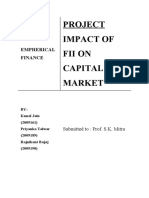 Project Impact of Fii On Capital Market: Empherical Finance