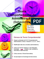 Teoria Comportamental da Administração (Behaviorista