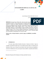 A inclusão da criança com necessidade especial na escola do campo