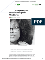 Decolonizing Poetry - An Interview With Ijeoma Umebinyuo. - by Lara Witt - Medium