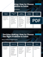 Decision Making: How To Choose The Right Problem To Solve: Week 1: Finding Problems and Solutions
