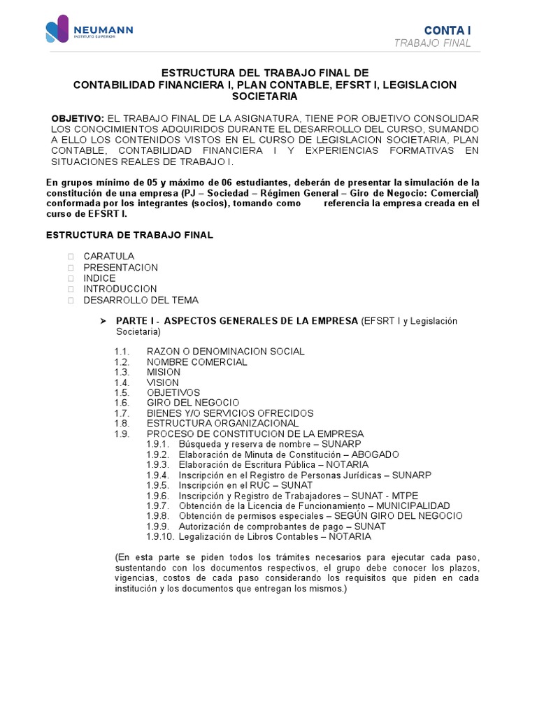 Trabajo Final de Contabilidad | PDF | Empresas | Contabilidad