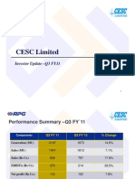 CESC Limited CESC Limited: Investor Update - Q3 FY11