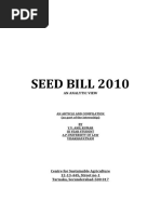 Seed Bill 2010: An Analytic View