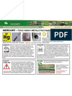 Mercury Toxic Heavy Metals Fact Sheet