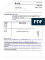 Tannin and Lignin: Tyrosine Method Method 8193 0.1 To 9.0 MG/L Tannins (As Tannic Acid) Reagent Solution