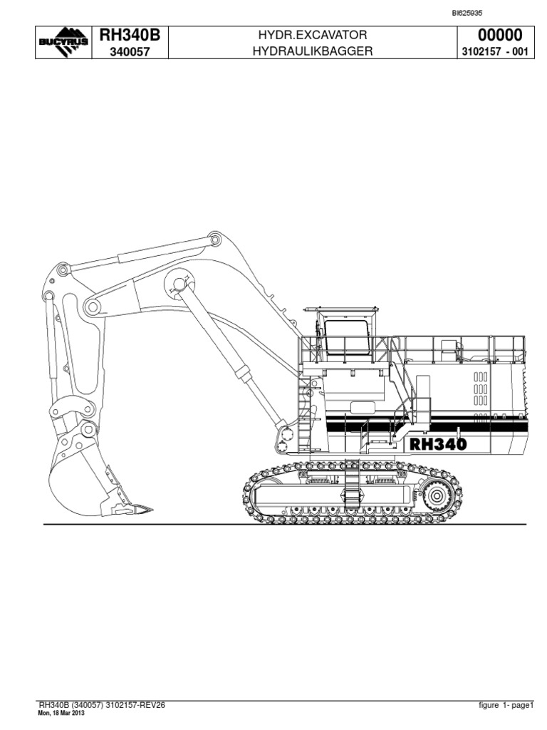 RH340B Hydraulic Excavator Overview | PDF | Screw | Manufactured Goods