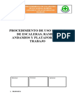 Procedimiento de Uso Seguro de Escaleras Rampas Andamios y Plataformas de Trabajo