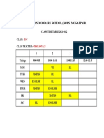 2c Class Timetable