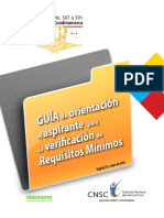 Verificación de requisitos mínimos para municipios de Cundinamarca