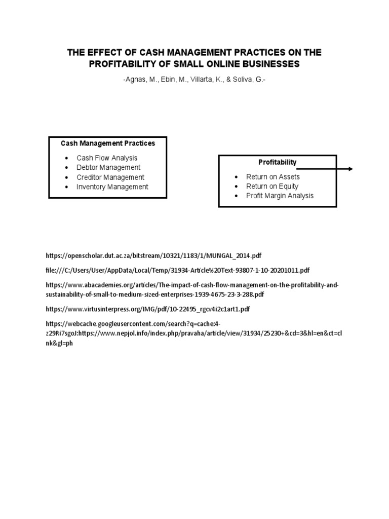 Impact of Cash Management on Profitability | PDF | Business ...