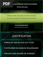 CRENÇAS SOBRE AVALIAÇÃO EM LÍNGUA INGLESA forum de letras puc