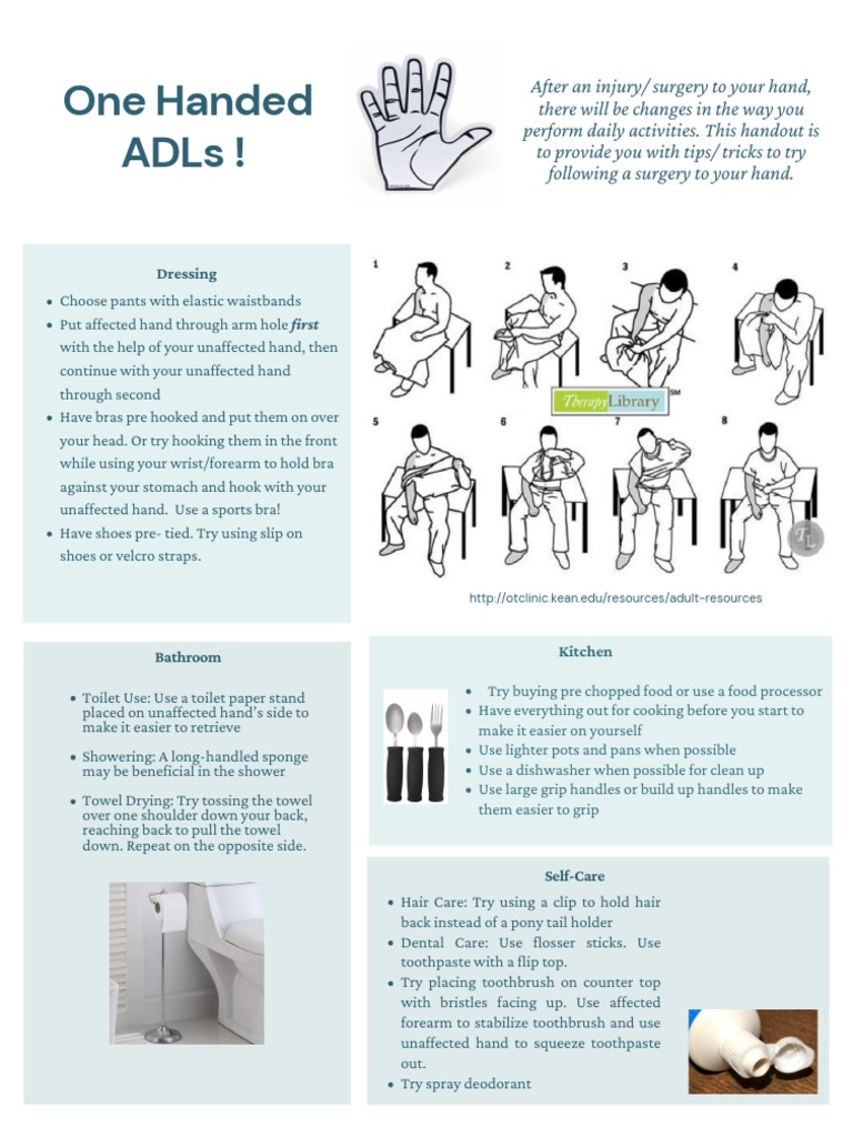 One-Handed Dressing and Self-Care Tips | PDF | Toothbrush | Domestic ...