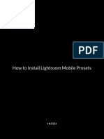 How To Install Lightroom Mobile Presets