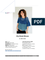 City Break Blouse: Size: Skill Level: Crochet Hook: Materials: Yarn: How Much Yarn Do I Need? S M L