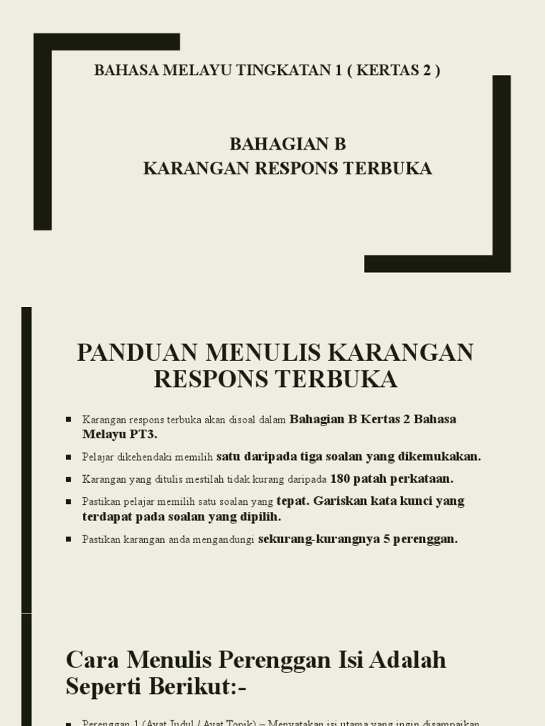 Karangan Respons Terbuka Pdf