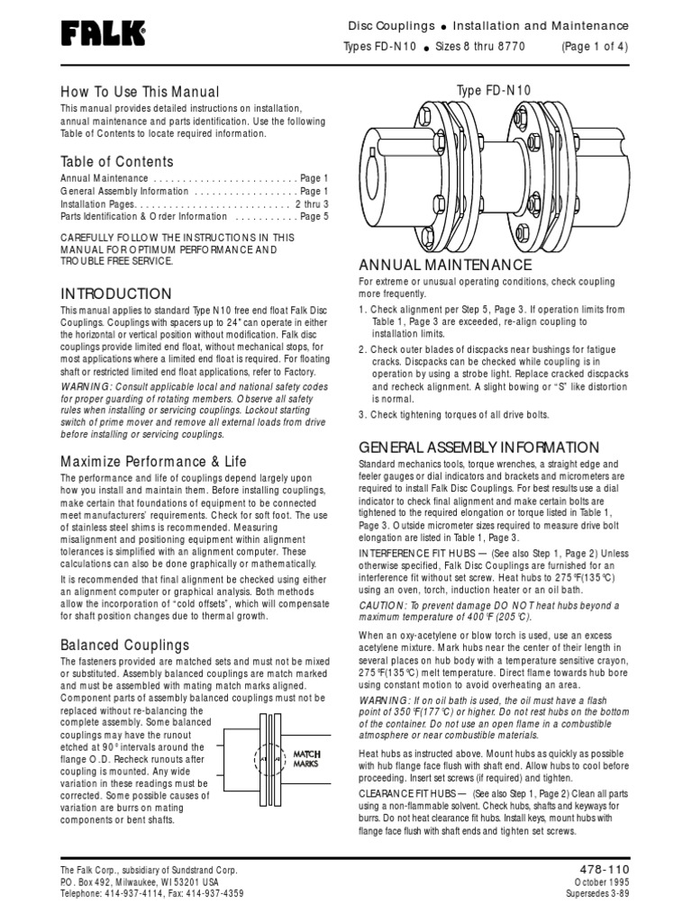 A Comprehensive Guide to Installing and Maintaining Disc Couplings