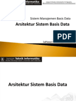 Pertemuan 9 Simbada - Arsitektur Sistem Basis Data