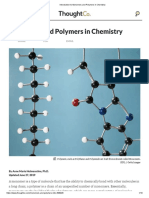 Introduction To Monomers and Polymers in Chemistry