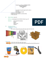 Objectives:: Detailed Lesson Plan in KINDERGARTEN For The Fourth Quarter Work Period 1 Time