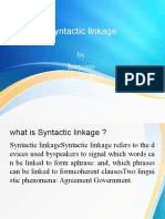 Syntactic Linkage: by Haryono Lekat Bakti