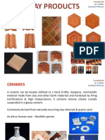 Clay Products: Ar. S, SONA, Assistant Professor