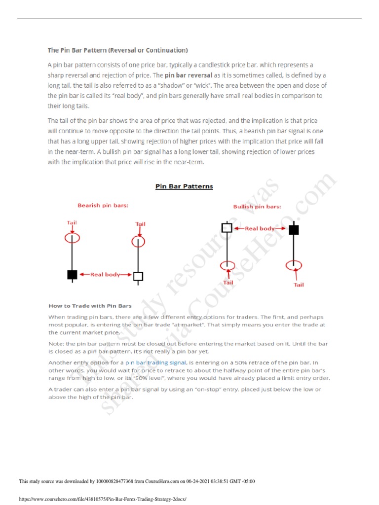 Pin Bar Forex Trading Strategy 2 PDF