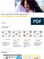 Unit 2: Solution & Tools Overview: Week 1: Get Started With SAP Intelligent RPA 2.0