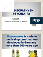 Homeopathy in Psychiatry